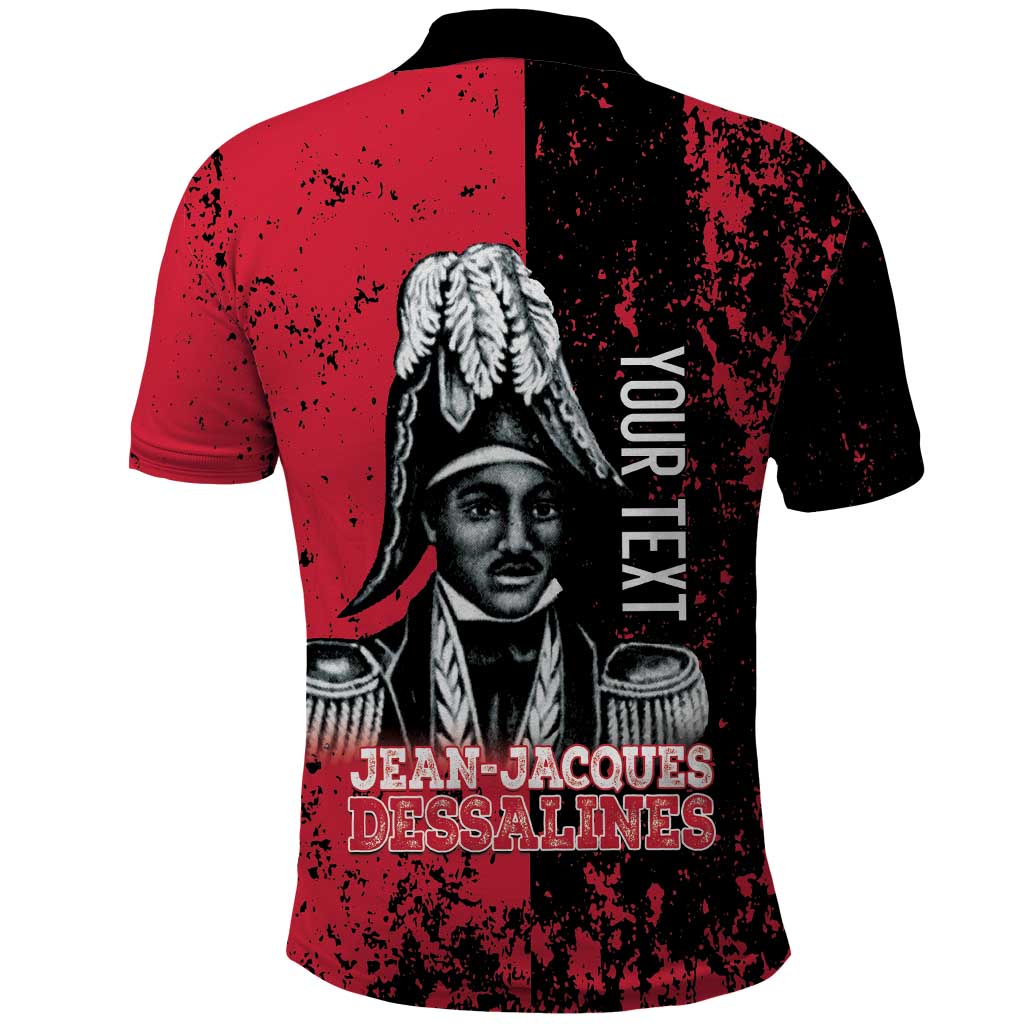 Personalized Jean-Jacques Dessalines Afro Haiti Polo Shirt Emperor Of First Empire Grunge Style LT14