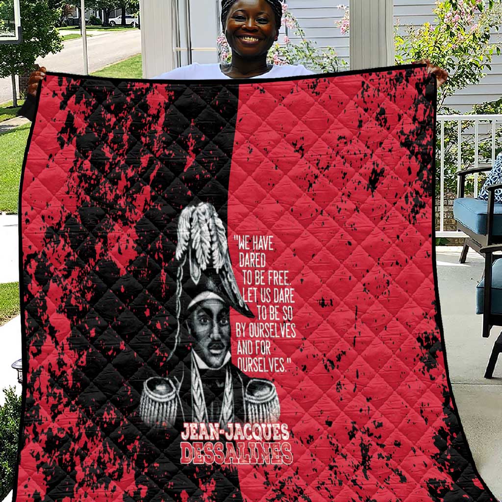 Jean-Jacques Dessalines Afro Haiti Quilt Emperor Of First Empire Grunge Style - African Pride