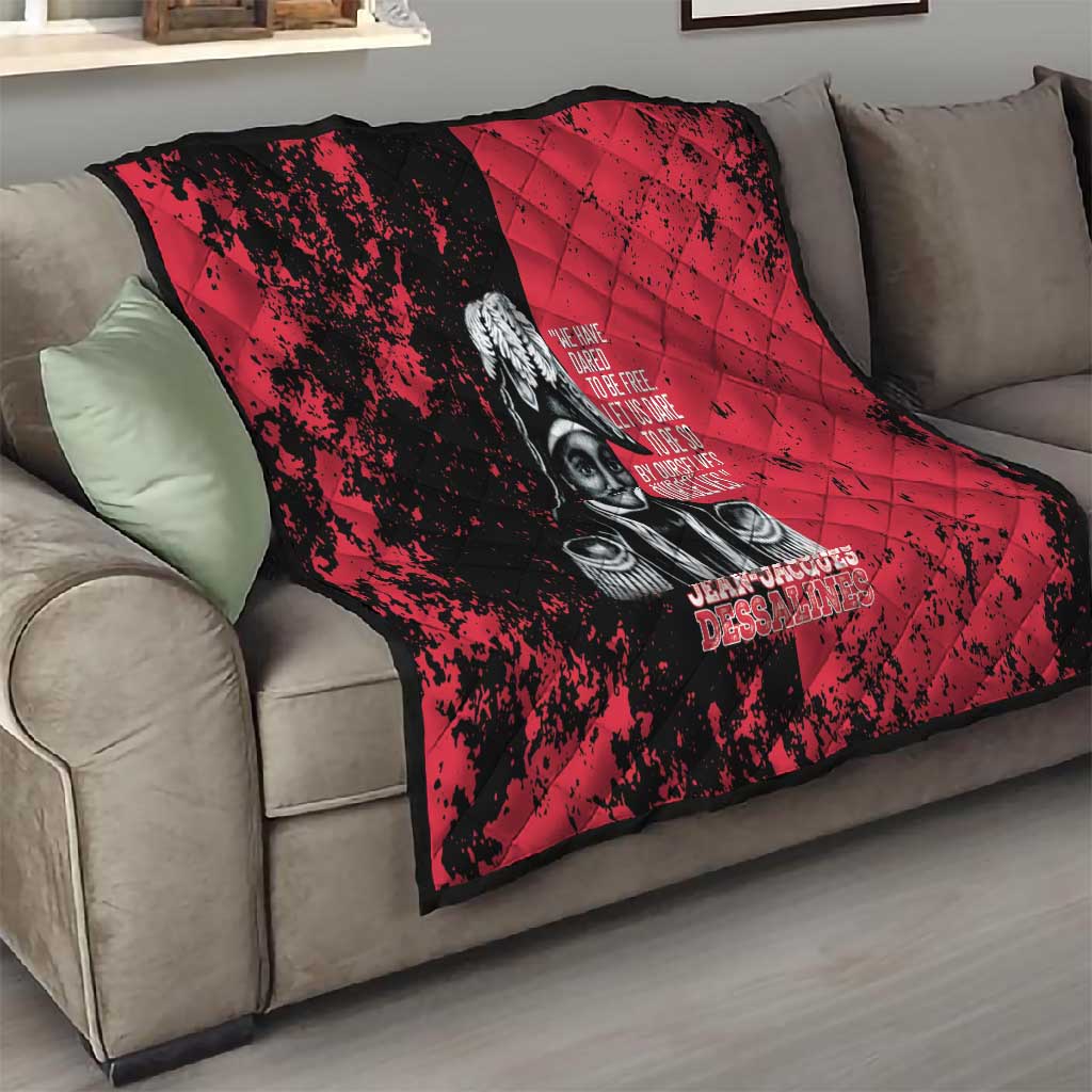 Jean-Jacques Dessalines Afro Haiti Quilt Emperor Of First Empire Grunge Style - African Pride