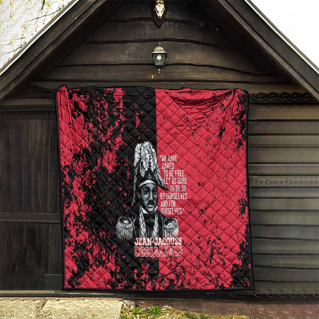 Jean-Jacques Dessalines Afro Haiti Quilt Emperor Of First Empire Grunge Style - African Pride