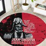 Jean-Jacques Dessalines Afro Haiti Round Carpet Emperor Of First Empire Grunge Style - African Pride