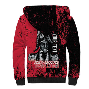Personalized Jean-Jacques Dessalines Afro Haiti Sherpa Hoodie Emperor Of First Empire Grunge Style - African Pride