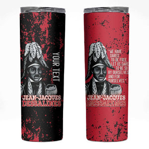 Personalized Jean-Jacques Dessalines Afro Haiti Skinny Tumbler Emperor Of First Empire Grunge Style - African Pride