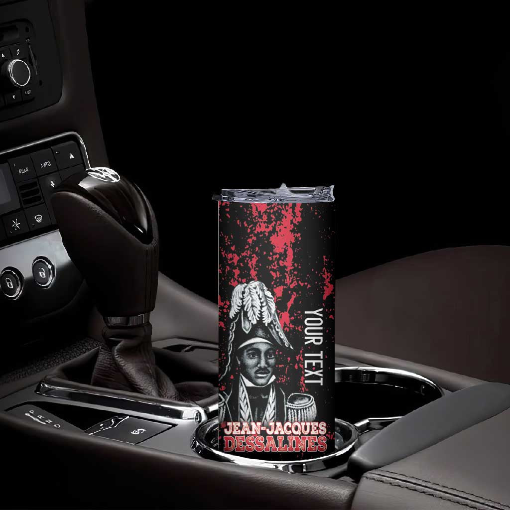 Personalized Jean-Jacques Dessalines Afro Haiti Skinny Tumbler Emperor Of First Empire Grunge Style - African Pride