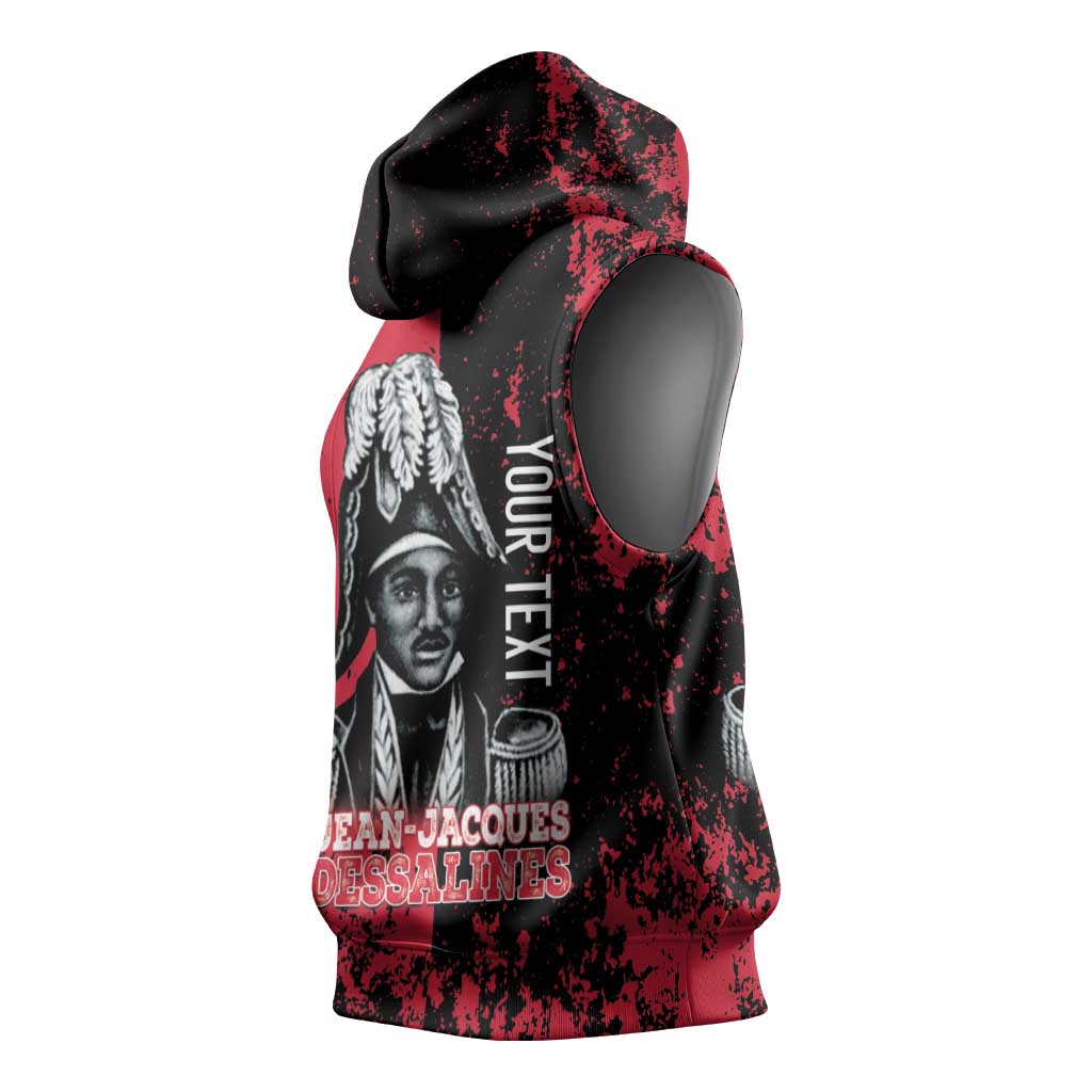 Personalized Jean-Jacques Dessalines Afro Haiti Sleeveless Hoodie Emperor Of First Empire Grunge Style - African Pride
