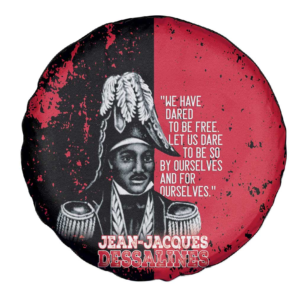 Jean-Jacques Dessalines Afro Haiti Spare Tire Cover Emperor Of First Empire Grunge Style - African Pride