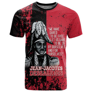 Personalized Jean-Jacques Dessalines Afro Haiti T shirt Emperor Of First Empire Grunge Style - African Pride