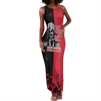 Personalized Jean-Jacques Dessalines Afro Haiti Tank Maxi Dress Emperor Of First Empire Grunge Style - African Pride