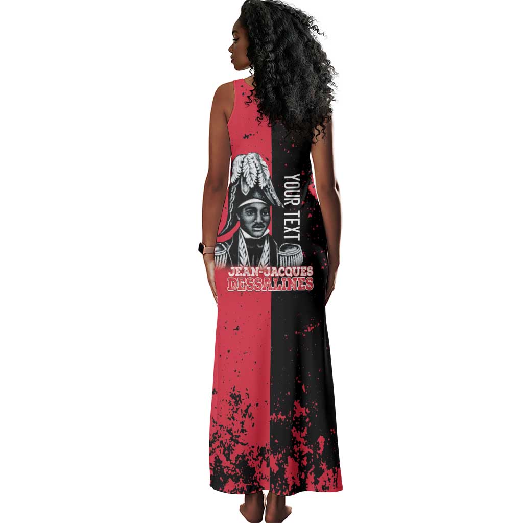 Personalized Jean-Jacques Dessalines Afro Haiti Tank Maxi Dress Emperor Of First Empire Grunge Style - African Pride