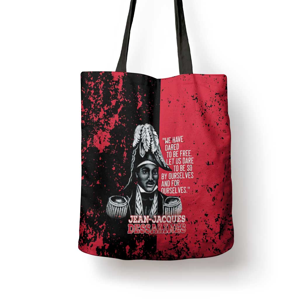 Jean-Jacques Dessalines Afro Haiti Tote Bag Emperor Of First Empire Grunge Style - African Pride