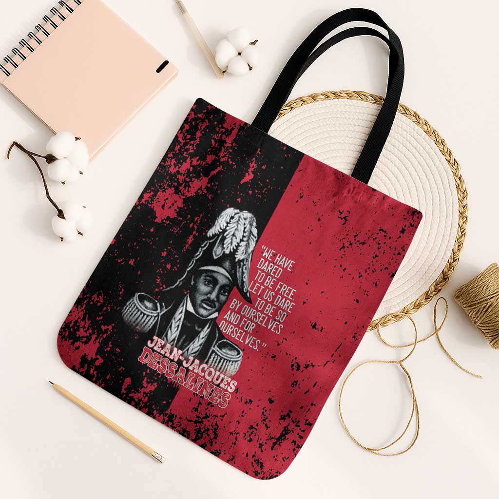 Jean-Jacques Dessalines Afro Haiti Tote Bag Emperor Of First Empire Grunge Style - African Pride