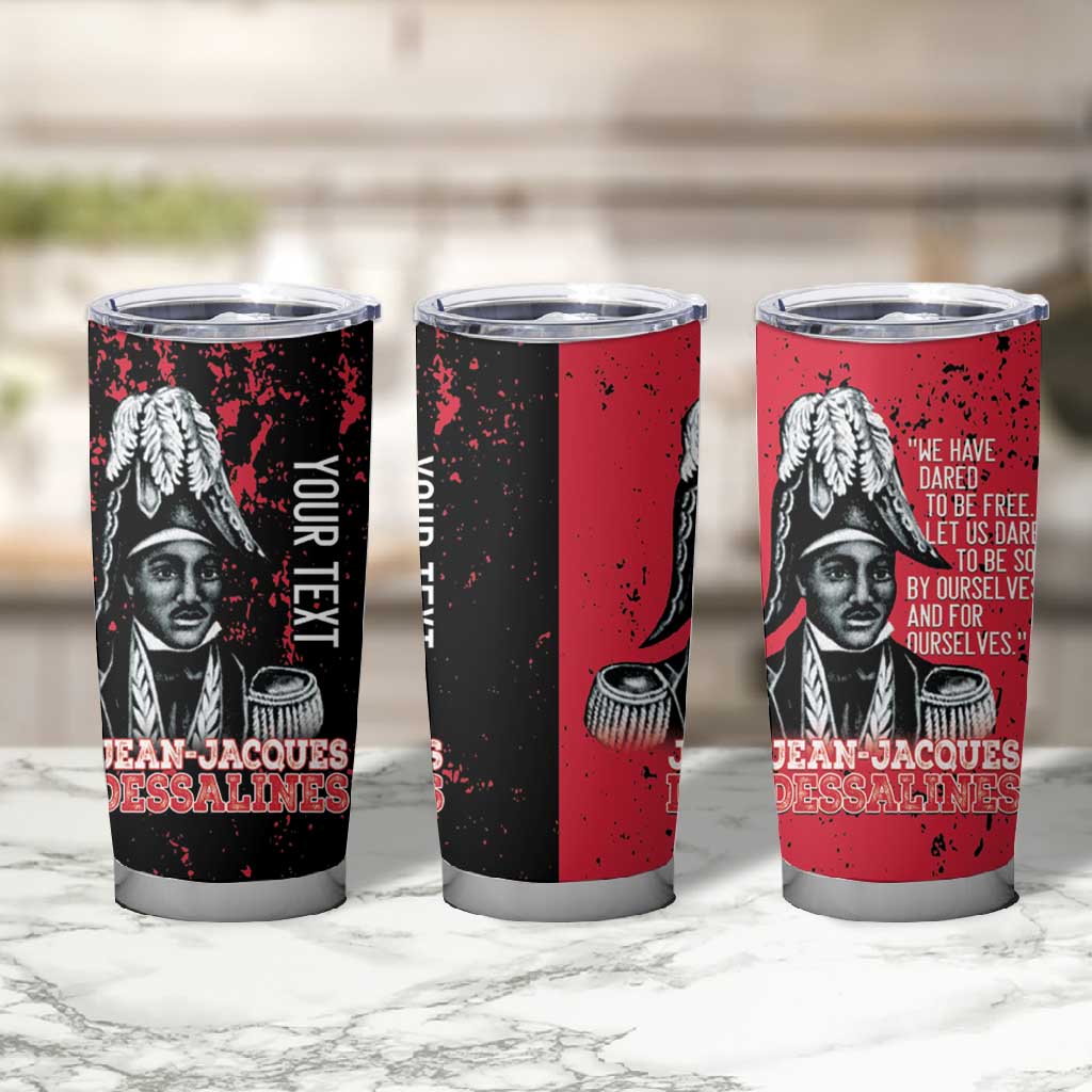Personalized Jean-Jacques Dessalines Afro Haiti Tumbler Cup Emperor Of First Empire Grunge Style - African Pride