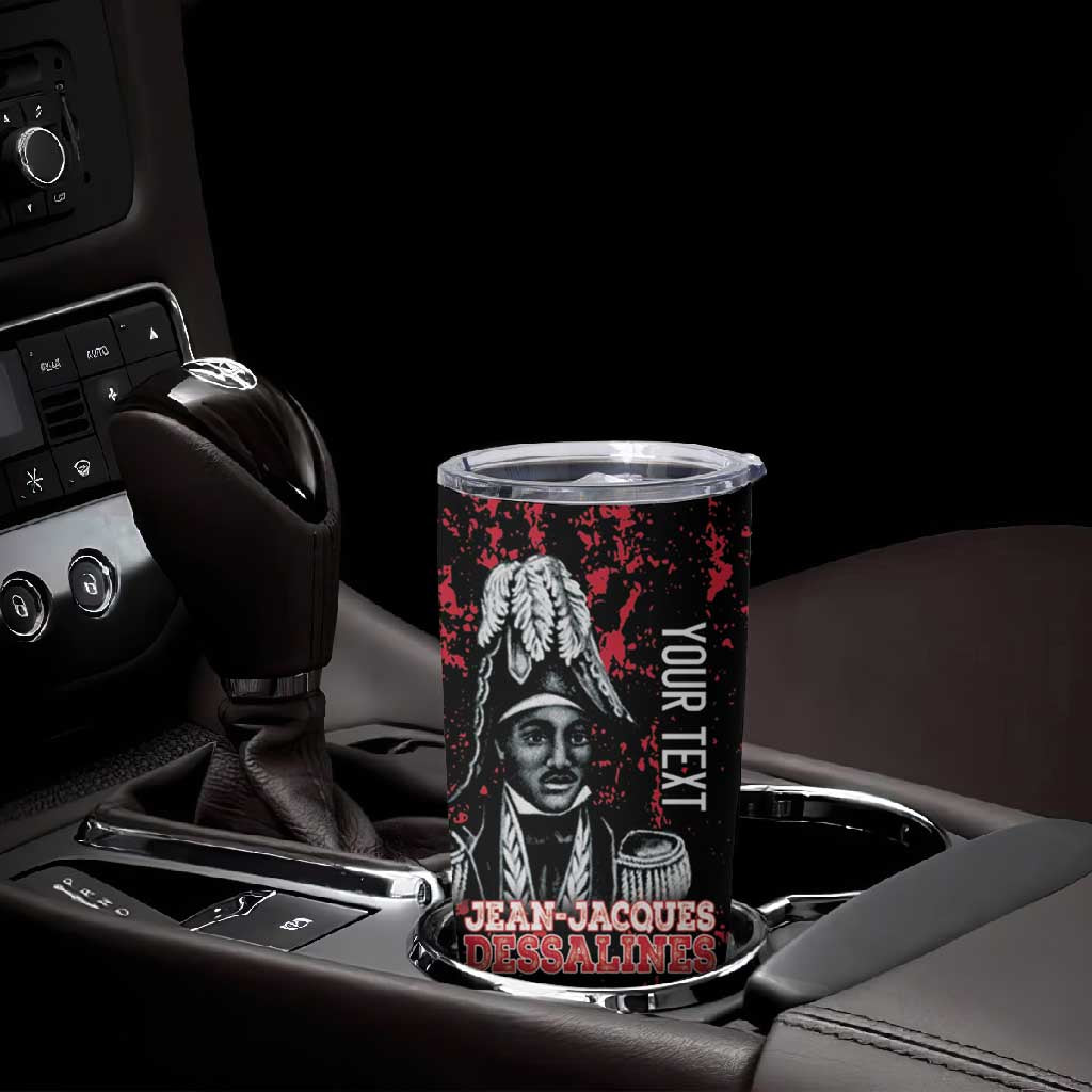 Personalized Jean-Jacques Dessalines Afro Haiti Tumbler Cup Emperor Of First Empire Grunge Style - African Pride