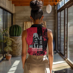Personalized Jean-Jacques Dessalines Afro Haiti Women Sleeveless Polo Shirt Emperor Of First Empire Grunge Style - African Pride