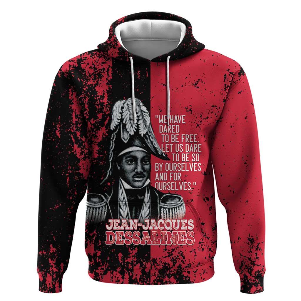 Personalized Jean-Jacques Dessalines Afro Haiti Zip Hoodie Emperor Of First Empire Grunge Style - African Pride