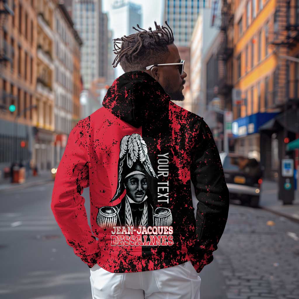 Personalized Jean-Jacques Dessalines Afro Haiti Zip Hoodie Emperor Of First Empire Grunge Style - African Pride
