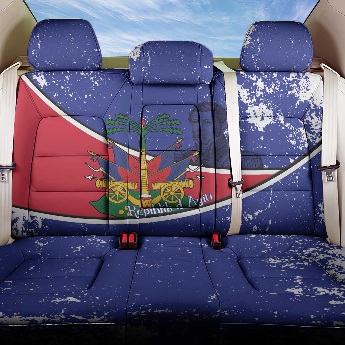 Republic of Haiti 1806-1820 Back Car Seat Cover Alexandre Petion With Coat Of Arms - African Pride