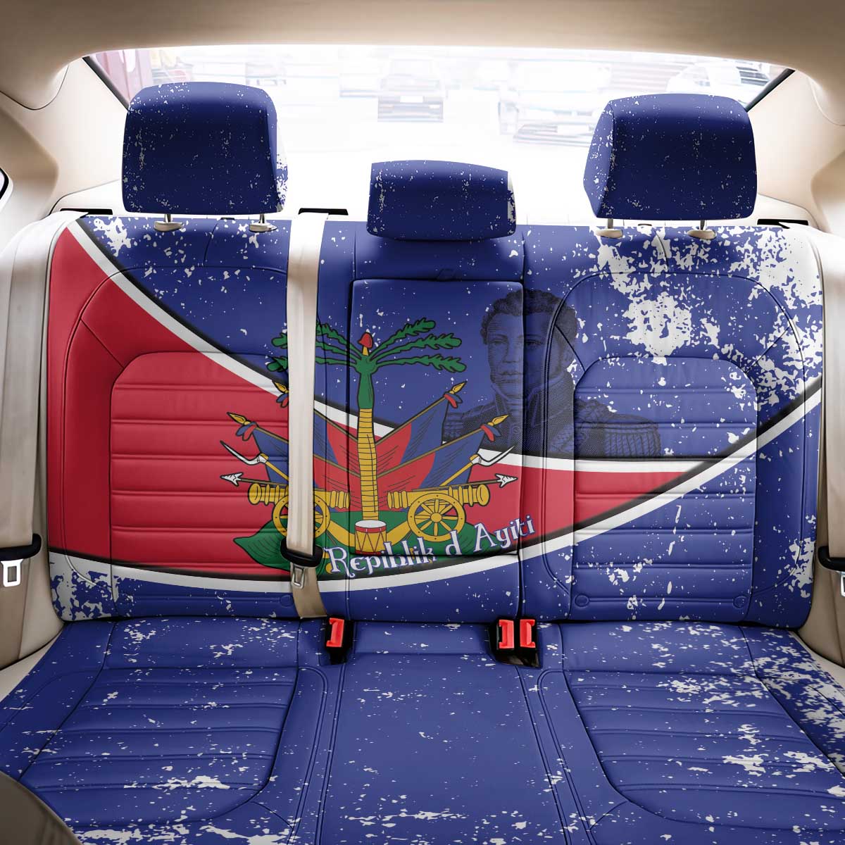 Republic of Haiti 1806-1820 Back Car Seat Cover Alexandre Petion With Coat Of Arms - African Pride