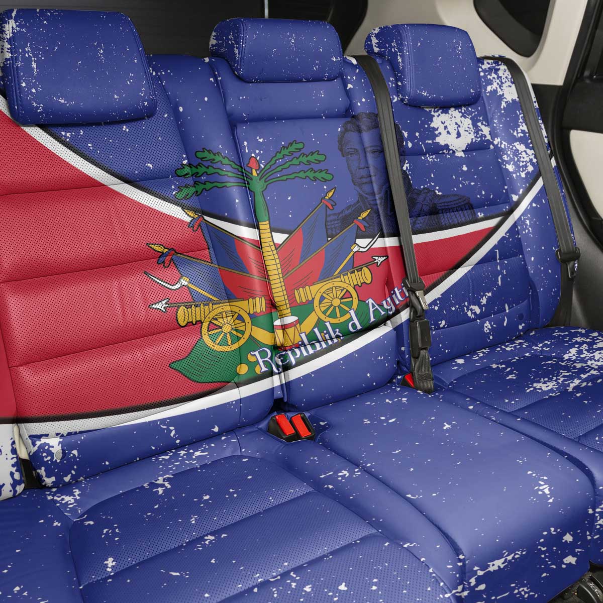 Republic of Haiti 1806-1820 Back Car Seat Cover Alexandre Petion With Coat Of Arms - African Pride