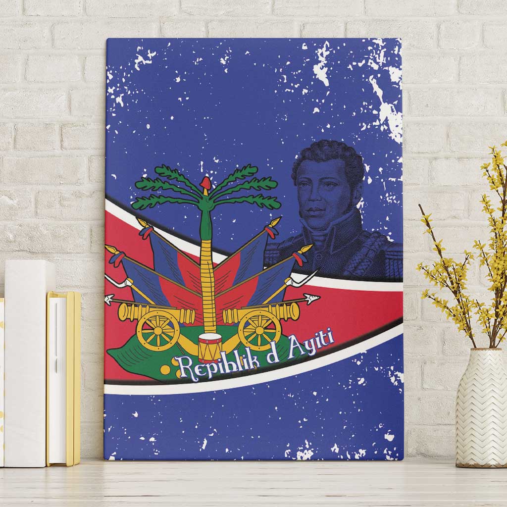 Republic of Haiti 1806-1820 Canvas Wall Art Alexandre Petion With Coat Of Arms - African Pride