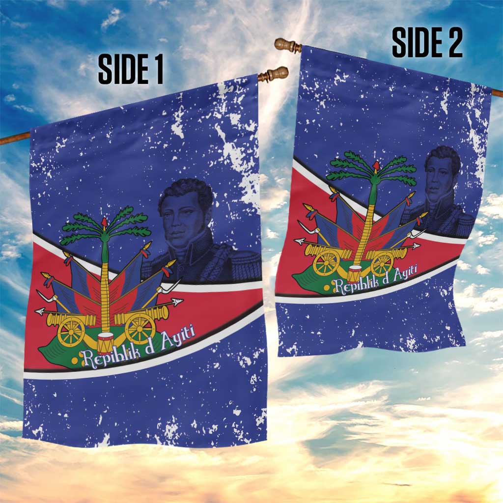 Republic of Haiti 1806-1820 Garden Flag Alexandre Petion With Coat Of Arms - African Pride