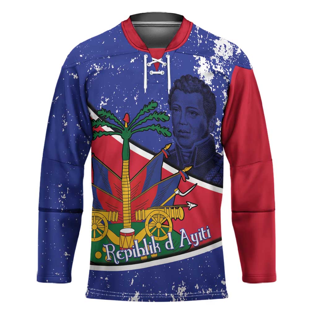 Republic of Haiti 1806-1820 Hockey Jersey Alexandre Petion With Coat Of Arms - African Pride