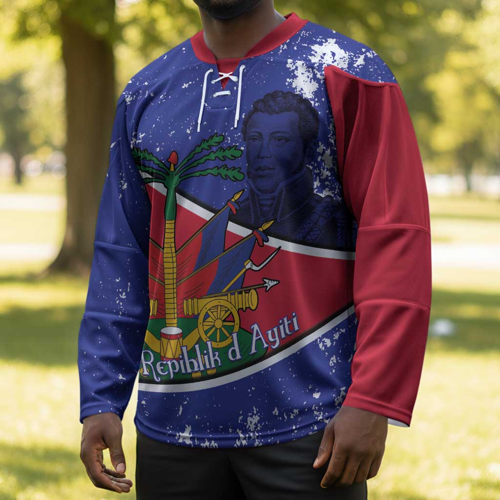 Republic of Haiti 1806-1820 Hockey Jersey Alexandre Petion With Coat Of Arms - African Pride