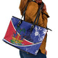 Republic of Haiti 1806-1820 Leather Tote Bag Alexandre Petion With Coat Of Arms - African Pride