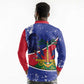 Republic of Haiti 1806-1820 Long Sleeve Polo Shirt Alexandre Petion With Coat Of Arms - African Pride