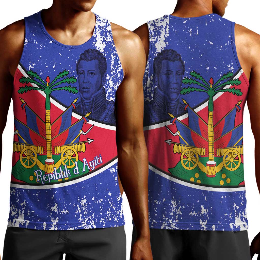 Republic of Haiti 1806-1820 Men Tank Top Alexandre Petion With Coat Of Arms - African Pride