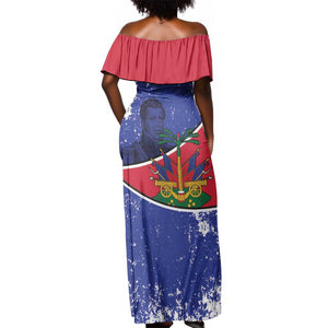 Republic of Haiti 1806-1820 Off Shoulder Maxi Dress Alexandre Petion With Coat Of Arms - African Pride