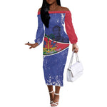 Republic of Haiti 1806-1820 Off The Shoulder Long Sleeve Dress Alexandre Petion With Coat Of Arms - African Pride