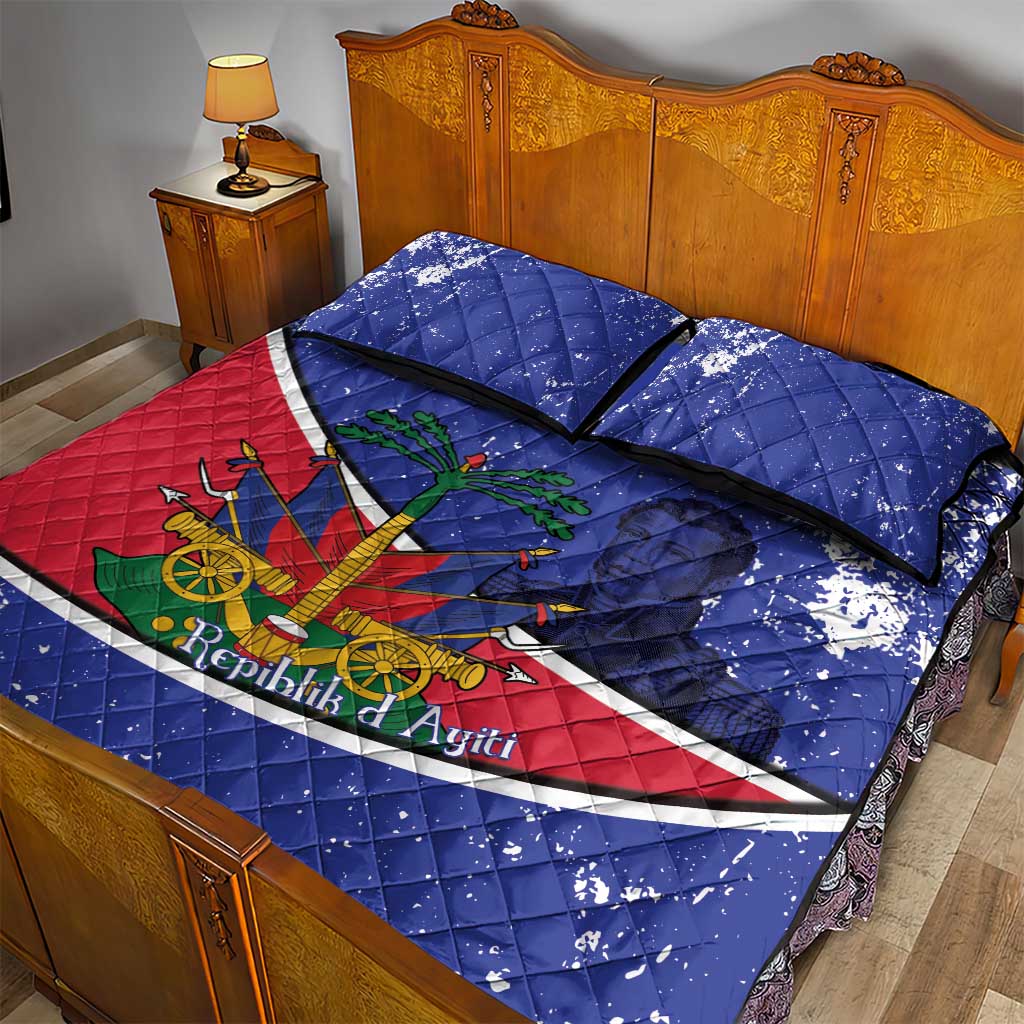 Republic of Haiti 1806-1820 Quilt Bed Set Alexandre Petion With Coat Of Arms - African Pride