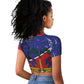 Republic of Haiti 1806-1820 Raglan Cropped T shirt Alexandre Petion With Coat Of Arms LT14