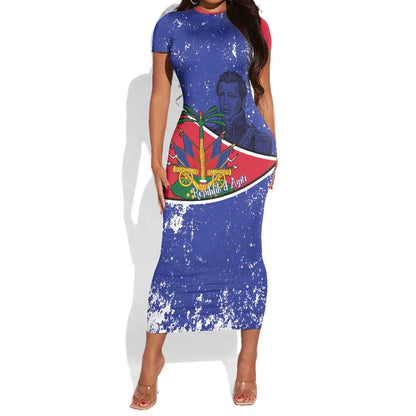 Republic of Haiti 1806-1820 Short Sleeve Bodycon Dress Alexandre Petion With Coat Of Arms LT14