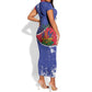 Republic of Haiti 1806-1820 Short Sleeve Bodycon Dress Alexandre Petion With Coat Of Arms LT14