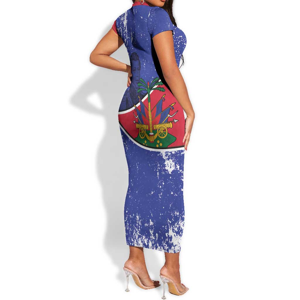 Republic of Haiti 1806-1820 Short Sleeve Bodycon Dress Alexandre Petion With Coat Of Arms LT14
