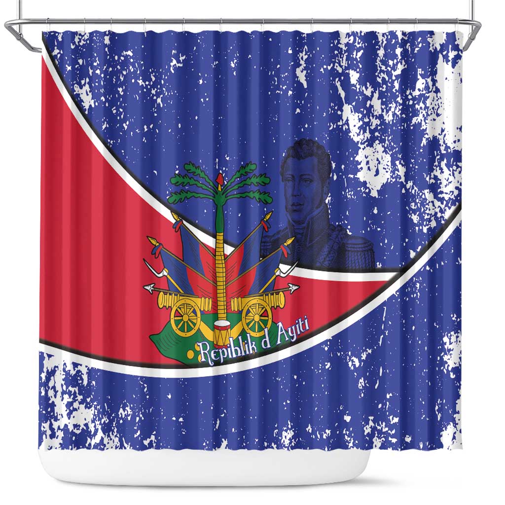 Republic of Haiti 1806-1820 Shower Curtain Alexandre Petion With Coat Of Arms - African Pride