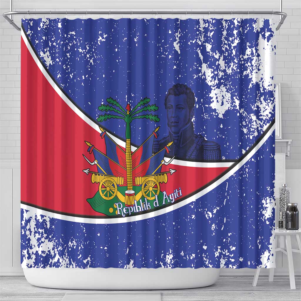 Republic of Haiti 1806-1820 Shower Curtain Alexandre Petion With Coat Of Arms - African Pride
