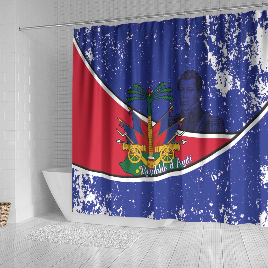 Republic of Haiti 1806-1820 Shower Curtain Alexandre Petion With Coat Of Arms - African Pride