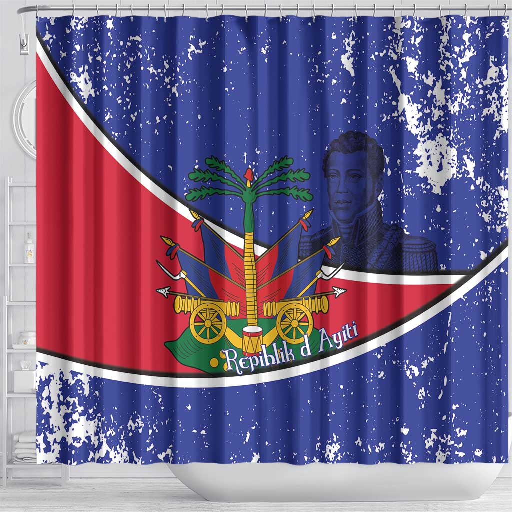 Republic of Haiti 1806-1820 Shower Curtain Alexandre Petion With Coat Of Arms - African Pride
