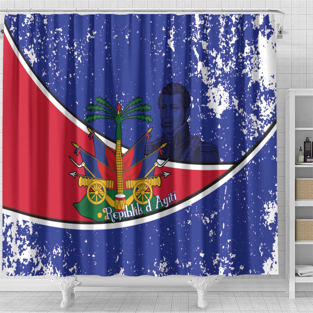 Republic of Haiti 1806-1820 Shower Curtain Alexandre Petion With Coat Of Arms - African Pride
