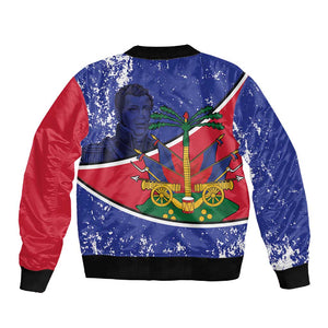 Republic of Haiti 1806-1820 Sleeve Zip Bomber Jacket Alexandre Petion With Coat Of Arms - African Pride
