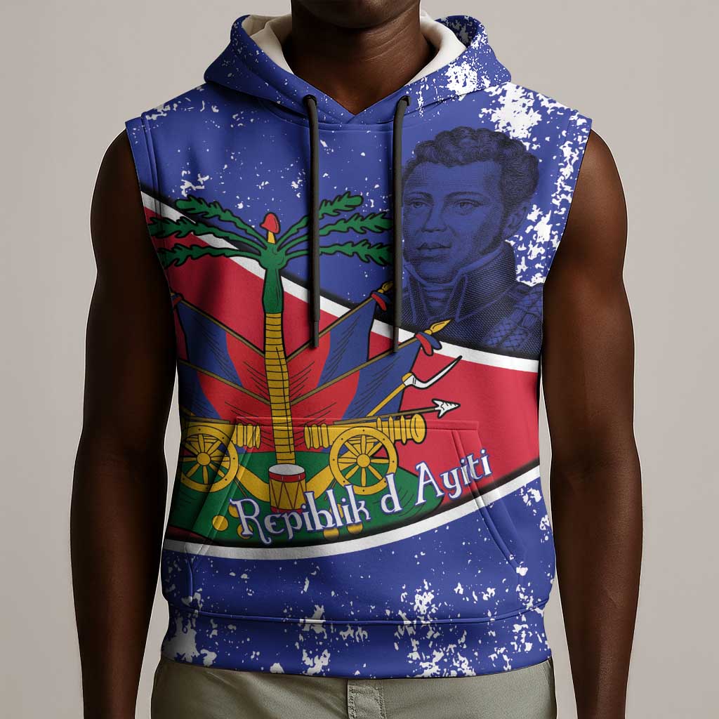 Republic of Haiti 1806-1820 Sleeveless Hoodie Alexandre Petion With Coat Of Arms - African Pride