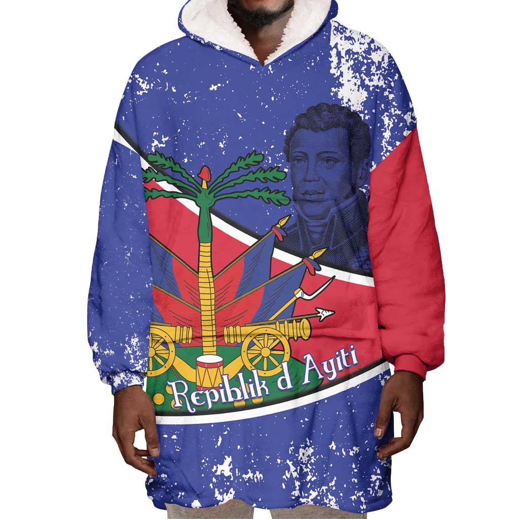 Republic of Haiti 1806-1820 Wearable Blanket Hoodie Alexandre Petion With Coat Of Arms - African Pride