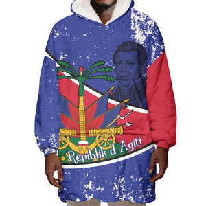 Republic of Haiti 1806-1820 Wearable Blanket Hoodie Alexandre Petion With Coat Of Arms - African Pride