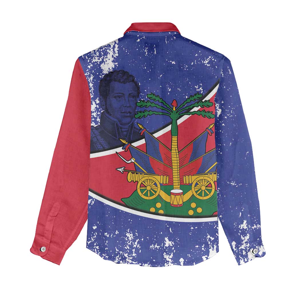 Republic of Haiti 1806-1820 Women Casual Shirt Alexandre Petion With Coat Of Arms - African Pride