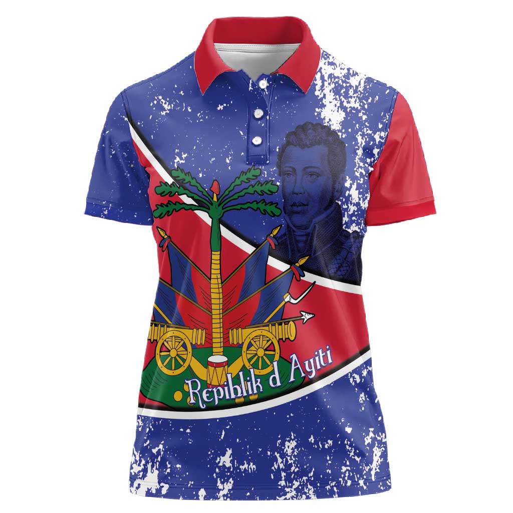 Republic of Haiti 1806-1820 Women Polo Shirt Alexandre Petion With Coat Of Arms - African Pride