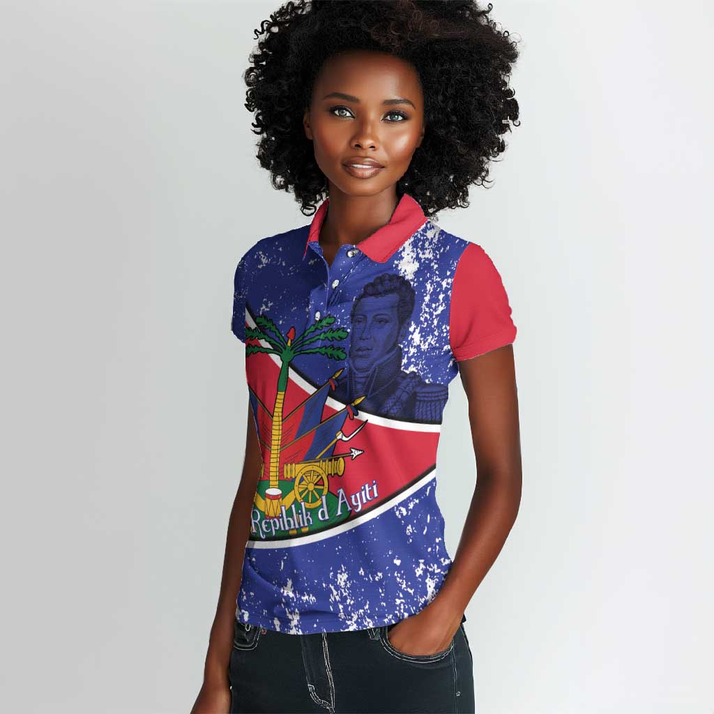 Republic of Haiti 1806-1820 Women Polo Shirt Alexandre Petion With Coat Of Arms - African Pride