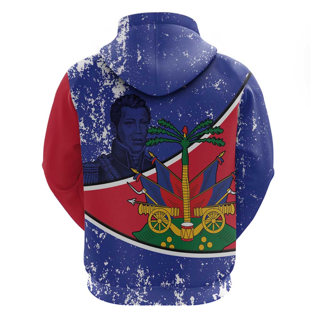 Republic of Haiti 1806-1820 Zip Hoodie Alexandre Petion With Coat Of Arms - African Pride